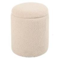 Sarda med opbevaring teddystof beige