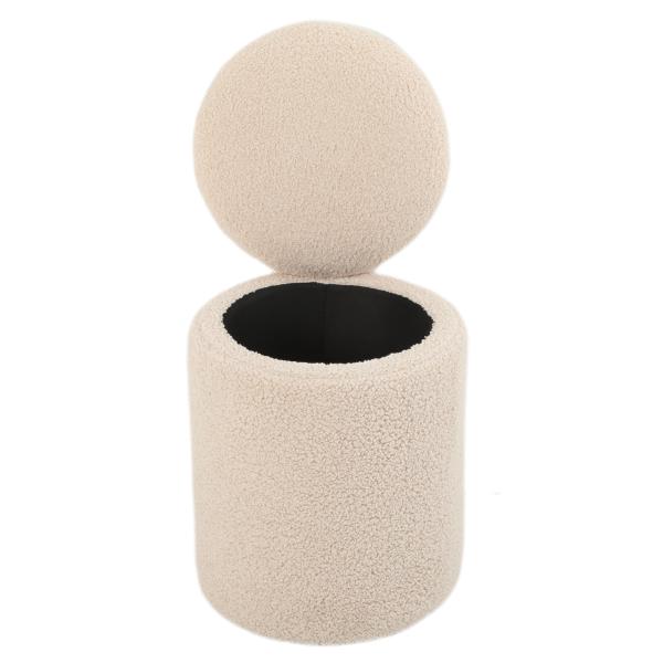 Sarda med opbevaring teddystof beige