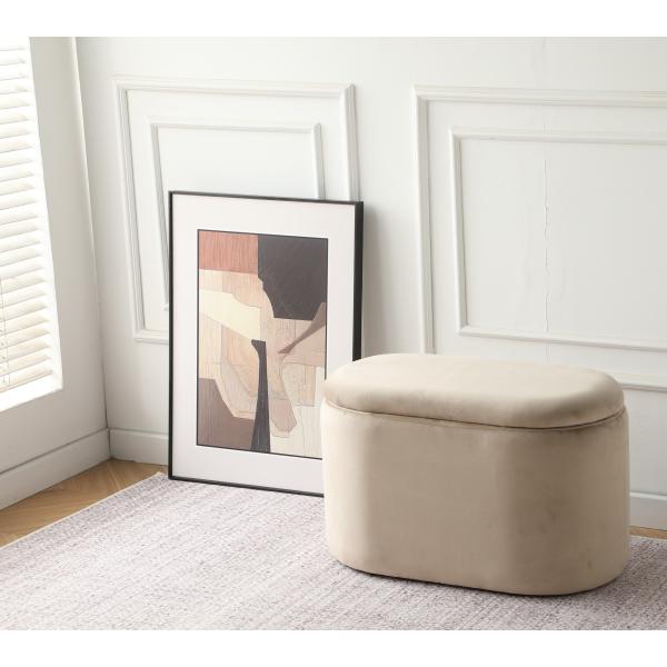 Aranda med opbevaring velour beige