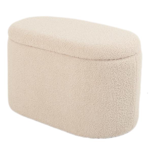 Aranda med opbevaring teddystof beige 