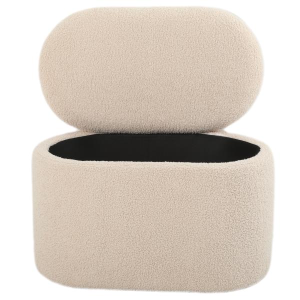 Aranda med opbevaring teddystof beige 