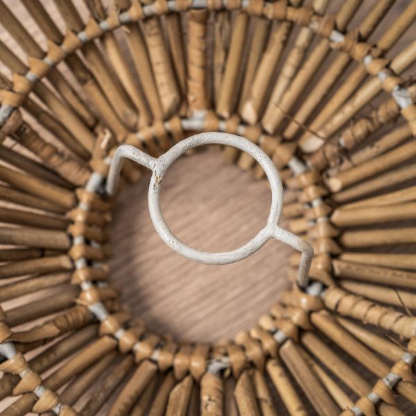 Lampeskærm natur kubu rattan ø38cm