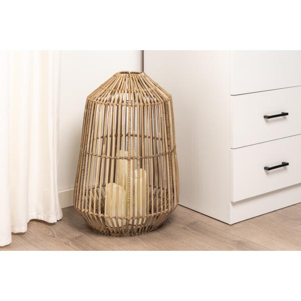 Lampeskærm natur kubu rattan ø38cm