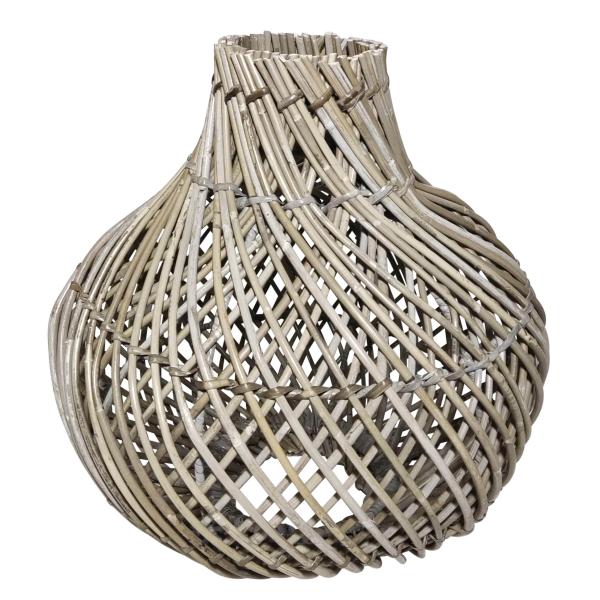 Lampeskærm oval natur kubu rattan ø38cm