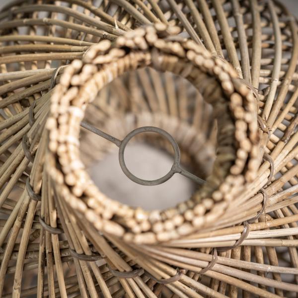 Lampeskærm oval natur kubu rattan ø38cm