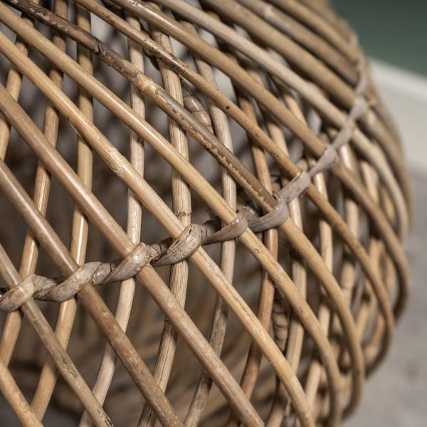 Lampeskærm oval natur kubu rattan ø38cm