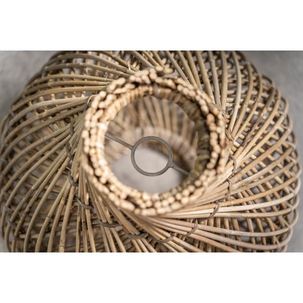Lampeskærm oval natur kubu rattan ø38cm