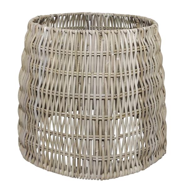 Lampeskærm rund natur kubu rattan ø48cm