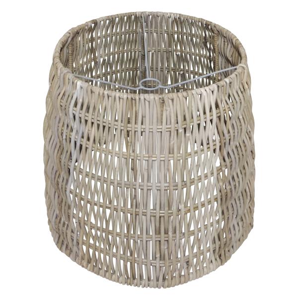 Lampeskærm rund natur kubu rattan ø48cm