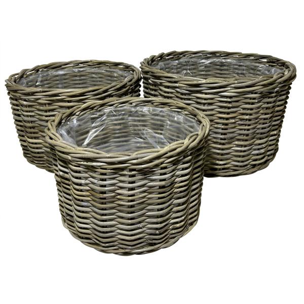 Kurvesæt rund kubu rattan natur