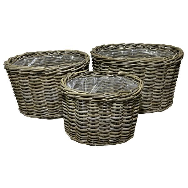 Kurvesæt oval kubu rattan natur