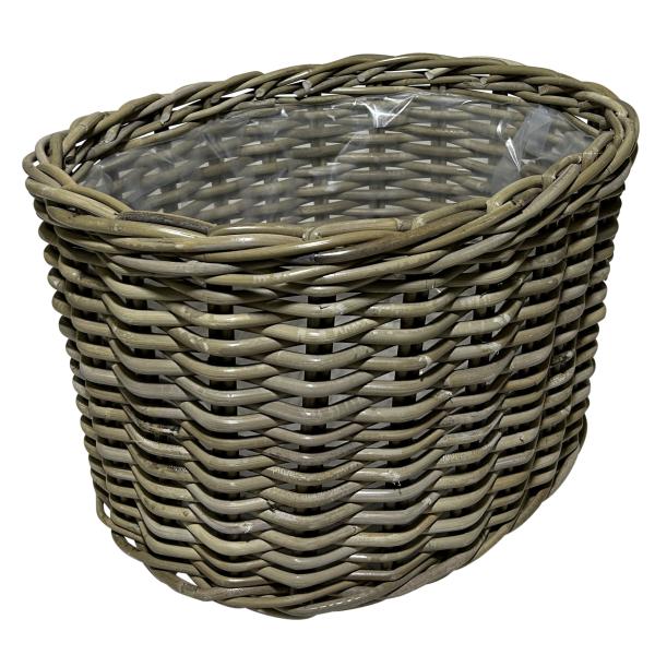 Kurvesæt oval kubu rattan natur