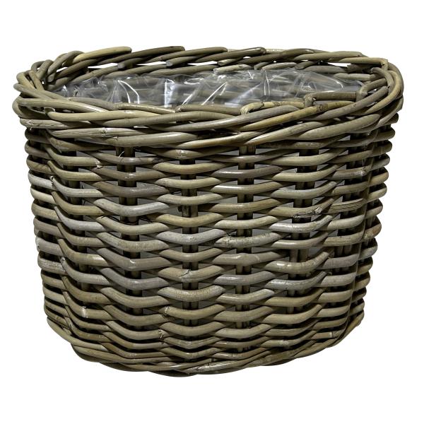 Kurvesæt oval kubu rattan natur