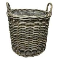Kurv rund kubu rattan ø40cm