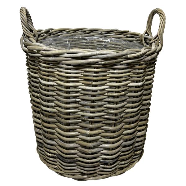 Kurv rund kubu rattan ø40cm