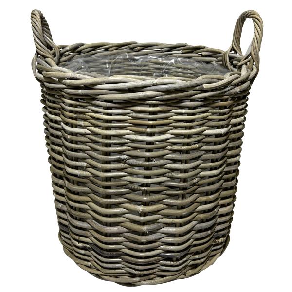 Kurv rund kubu rattan ø40cm