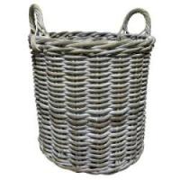 Kurv rund kubu rattan lys ø40cm