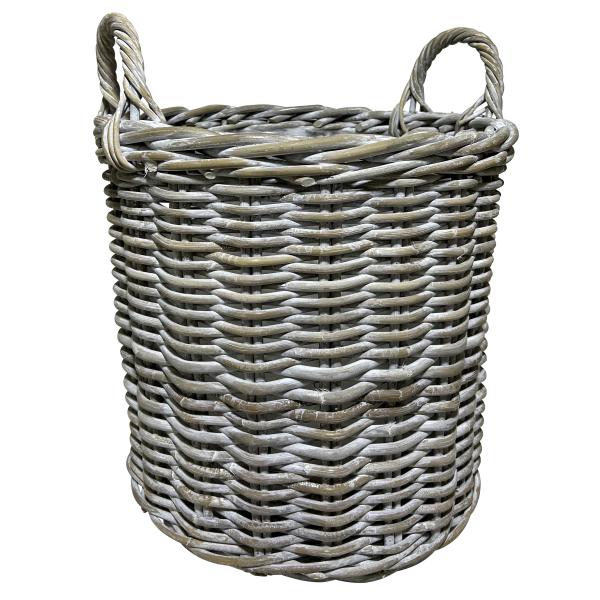 Kurv rund kubu rattan lys ø40cm