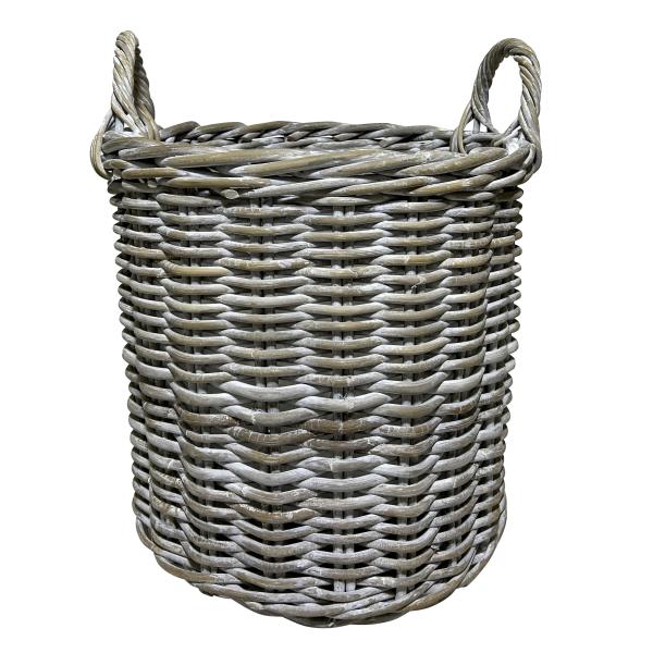 Kurv rund kubu rattan lys ø40cm