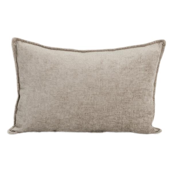 Pude velour gråbrun 60x40cm