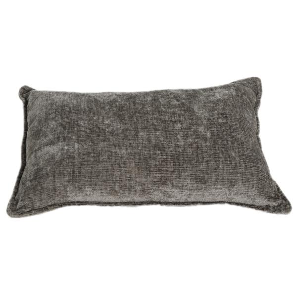 Pude velour grå 60x40cm