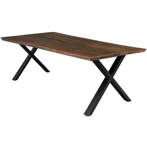Firenze med krydsben 220x95x74cm eg smoked/sort