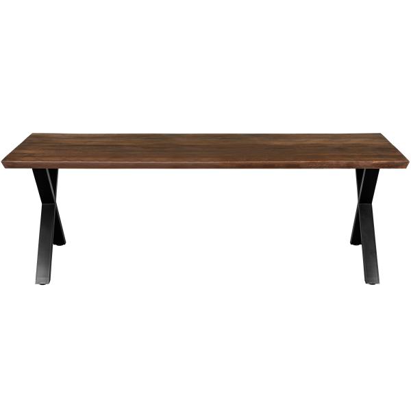 Firenze med krydsben 220x95x74cm eg smoked/sort