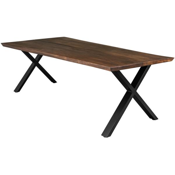 Firenze med krydsben 240x95x74cm eg smoked/sort