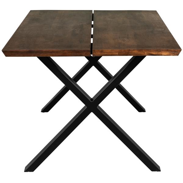 Firenze med krydsben 240x95x74cm eg smoked/sort
