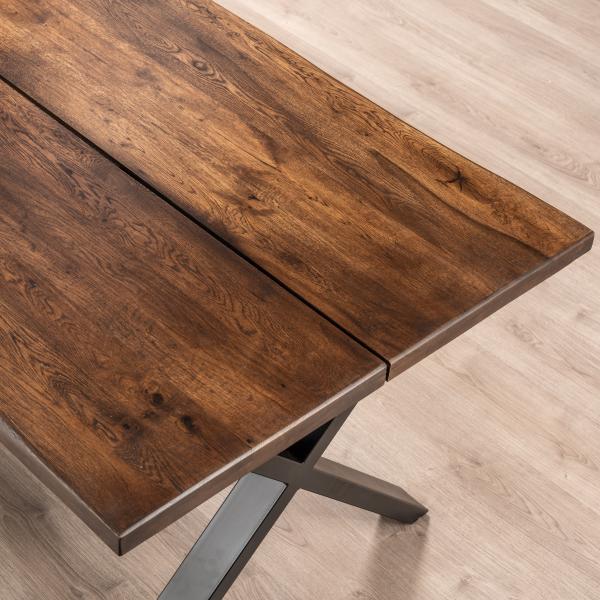 Firenze med krydsben 160x95x74cm eg smoked/sort