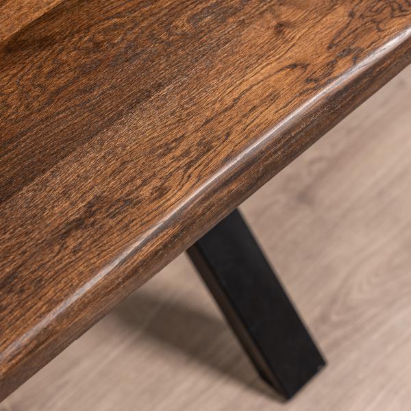 Firenze med krydsben 160x95x74cm eg smoked/sort