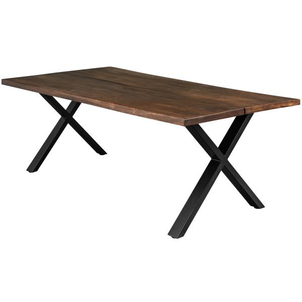 Firenze med krydsben 200x95x74cm eg smoked/sort