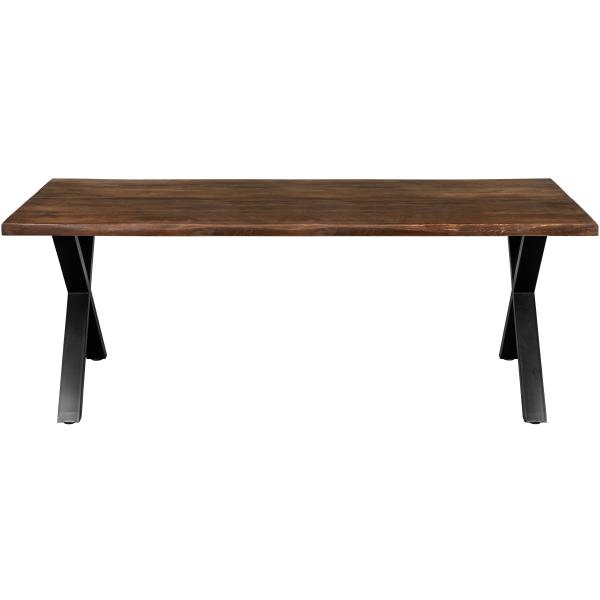 Firenze med krydsben 200x95x74cm eg smoked/sort