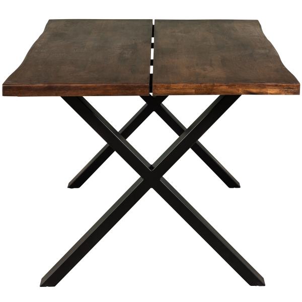 Firenze med krydsben 200x95x74cm eg smoked/sort
