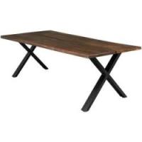 Firenze med krydsben 220x95x74cm eg smoked/sort