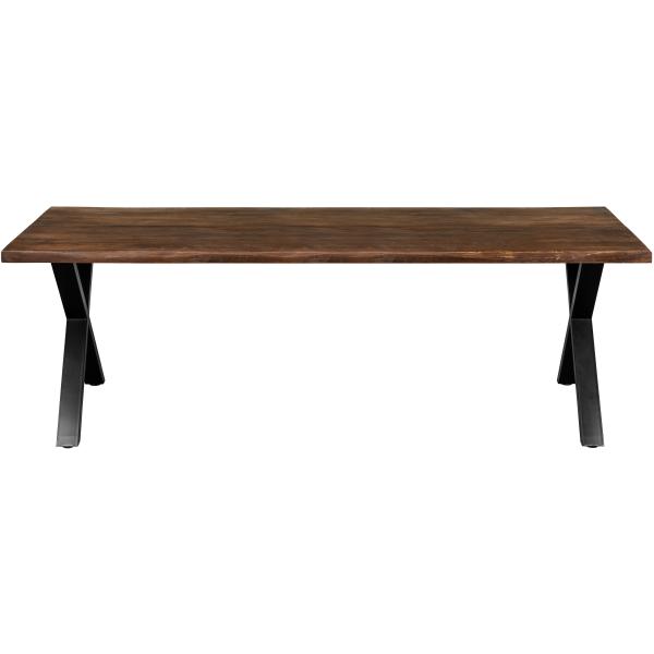 Firenze med krydsben 220x95x74cm eg smoked/sort