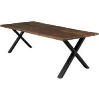 Firenze med krydsben 240x95x74cm eg smoked/sort