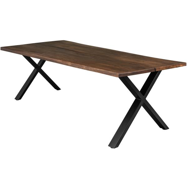 Firenze med krydsben 240x95x74cm eg smoked/sort