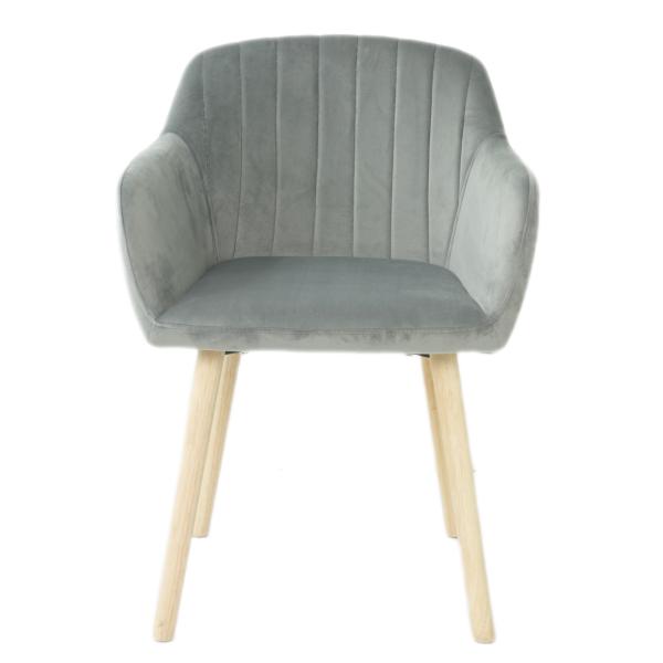 Alberte velour lysegrå