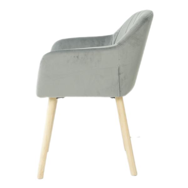 Alberte velour lysegrå