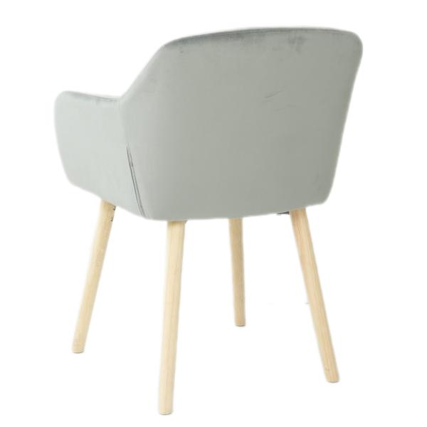 Alberte velour lysegrå