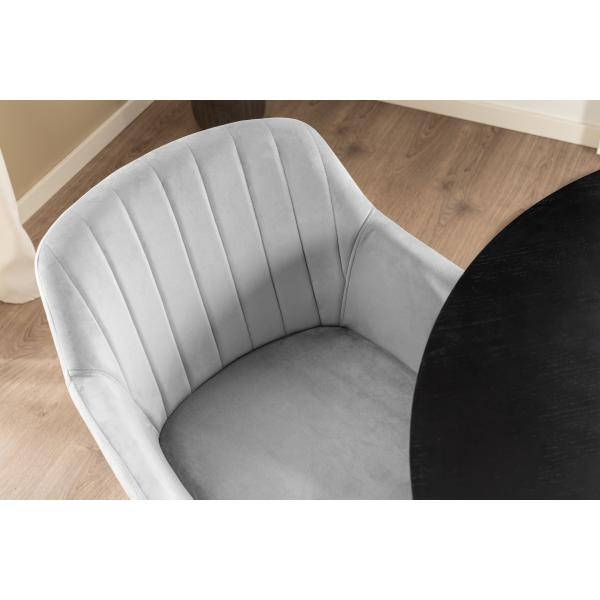 Alberte velour lysegrå