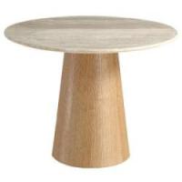 Saline spisebord marmor/træ natur ø100cm