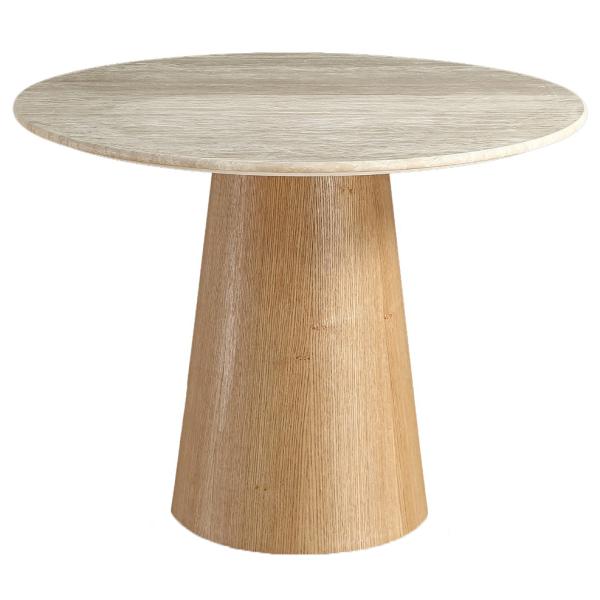 Saline spisebord marmor/træ natur ø100cm