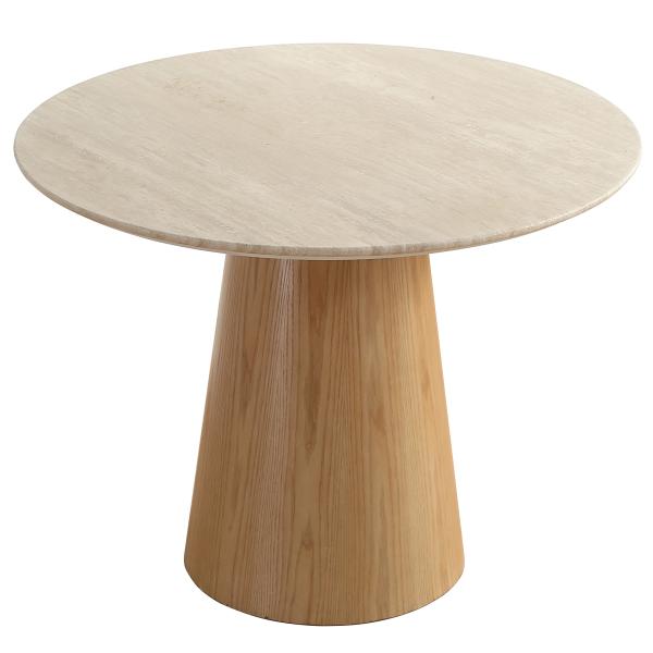 Saline spisebord marmor/træ natur ø100cm
