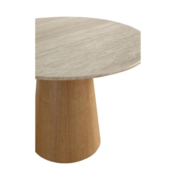 Saline spisebord marmor/træ natur ø100cm