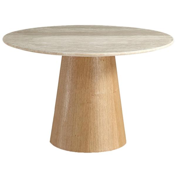 Saline spisebord marmor/træ natur ø120cm