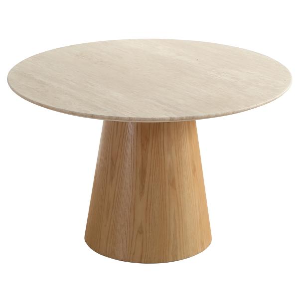 Saline spisebord marmor/træ natur ø120cm