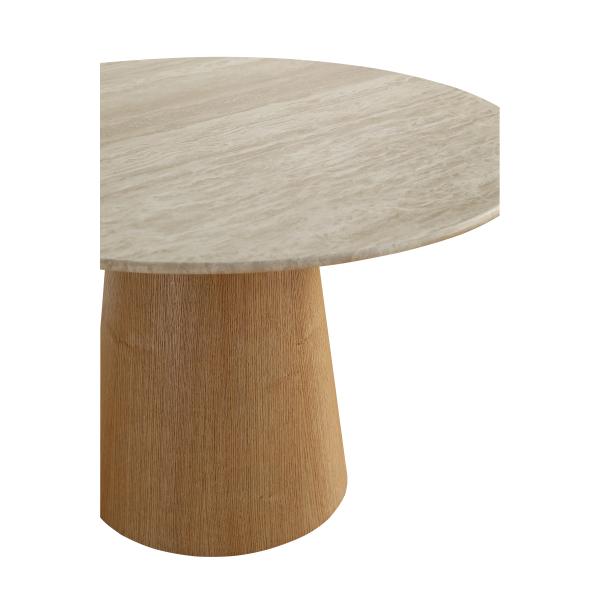 Saline spisebord marmor/træ natur ø120cm