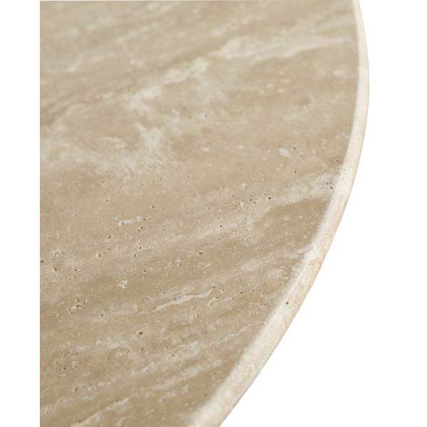 Saline sofabord marmor/træ natur ø80cm